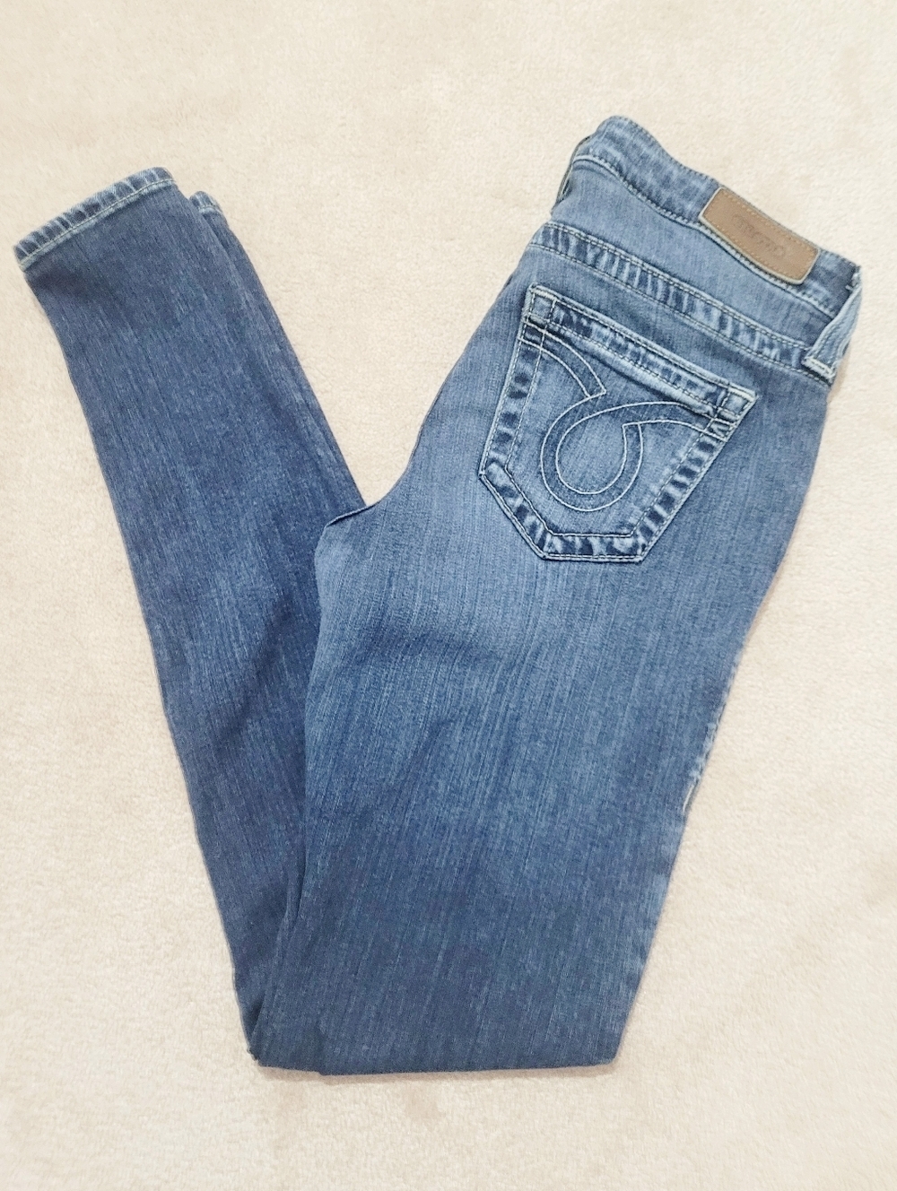 Big Star Alex Skinny Jeans Women’s Size 28R Blue Stretch Denim Mid Rise Slim Fit